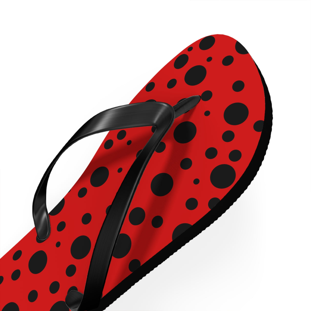 Black Polka Dot Flip Flops