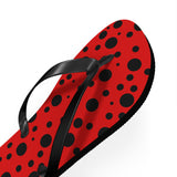 Black Polka Dot Flip Flops