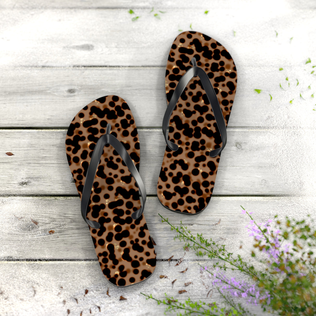 Tortoise Shell Flip Flops