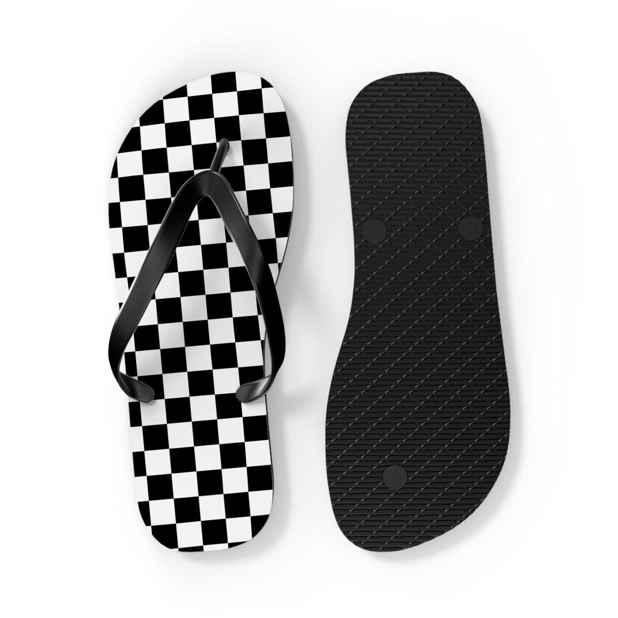 Black Square Flip Flops