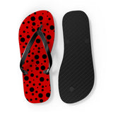 Black Polka Dot Flip Flops