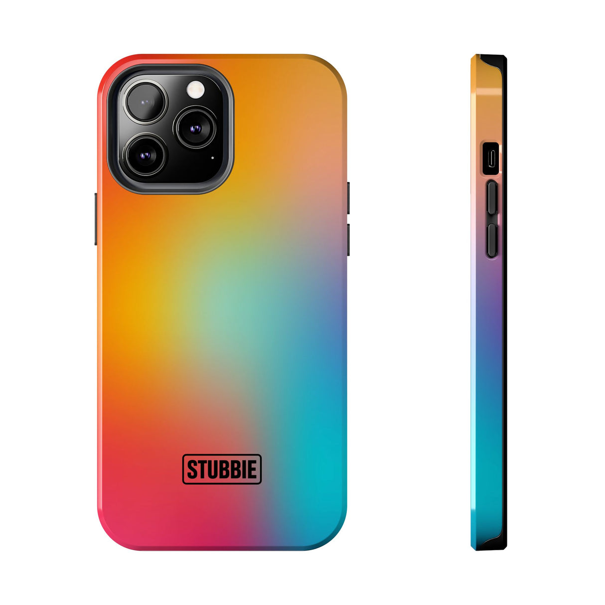 STUBBIE Phone Case for Apple iPhone - Rainbow Blue Stubbie
