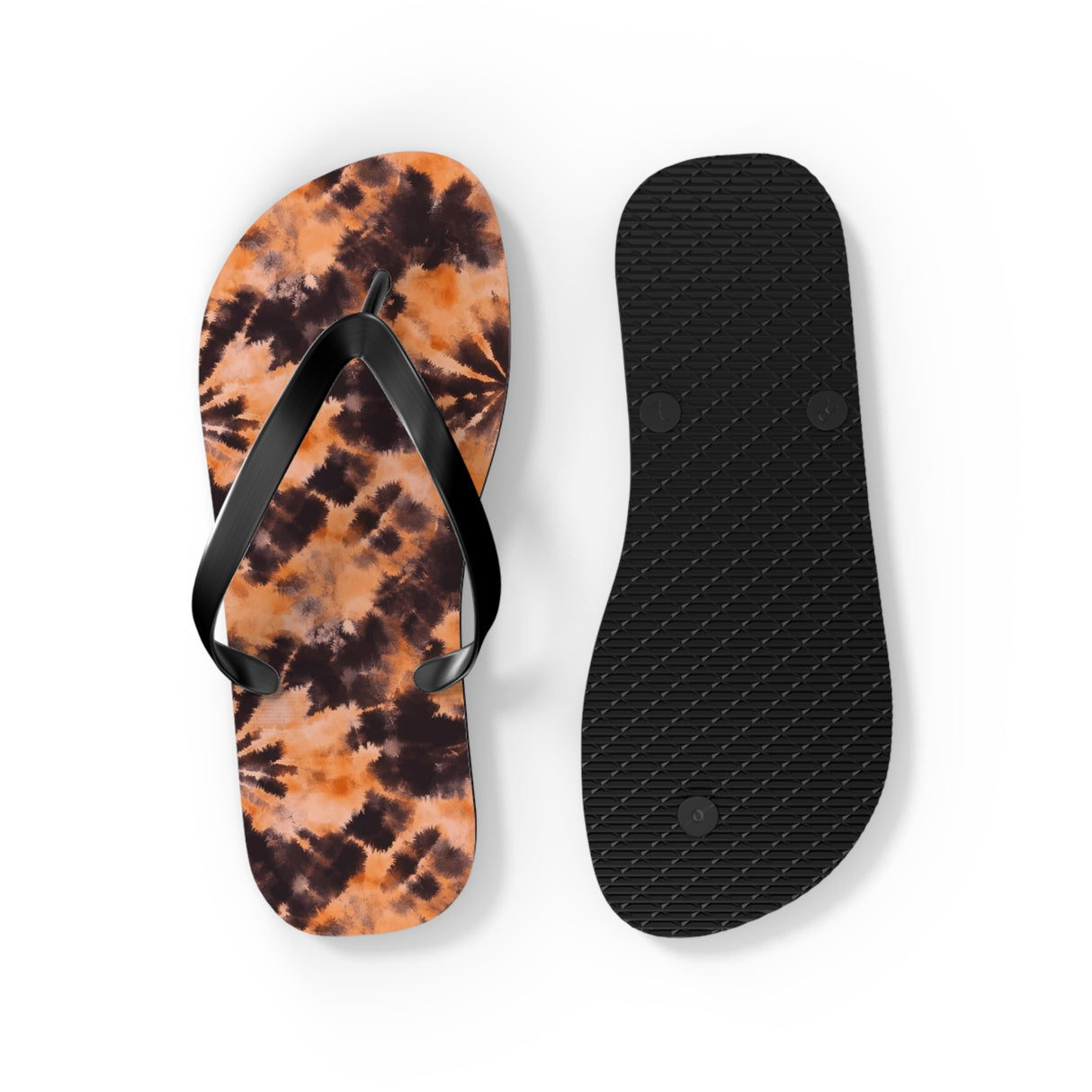 Orange Tie Dye Flip Flops