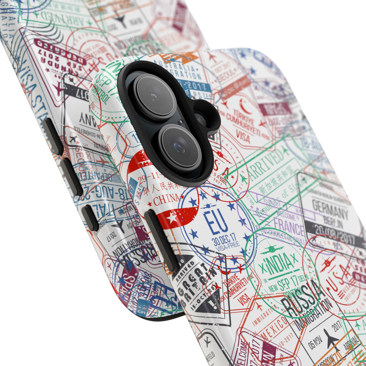 STUBBIE Phone Case for Apple iPhone - Travel Stamp Stubbie