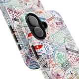 STUBBIE Phone Case for Apple iPhone - Travel Stamp Stubbie