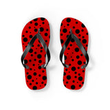 Black Polka Dot Flip Flops