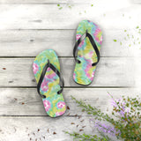 Green Tie Dye Flip Flops