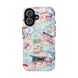 STUBBIE Phone Case for Apple iPhone - Travel Stamp Stubbie