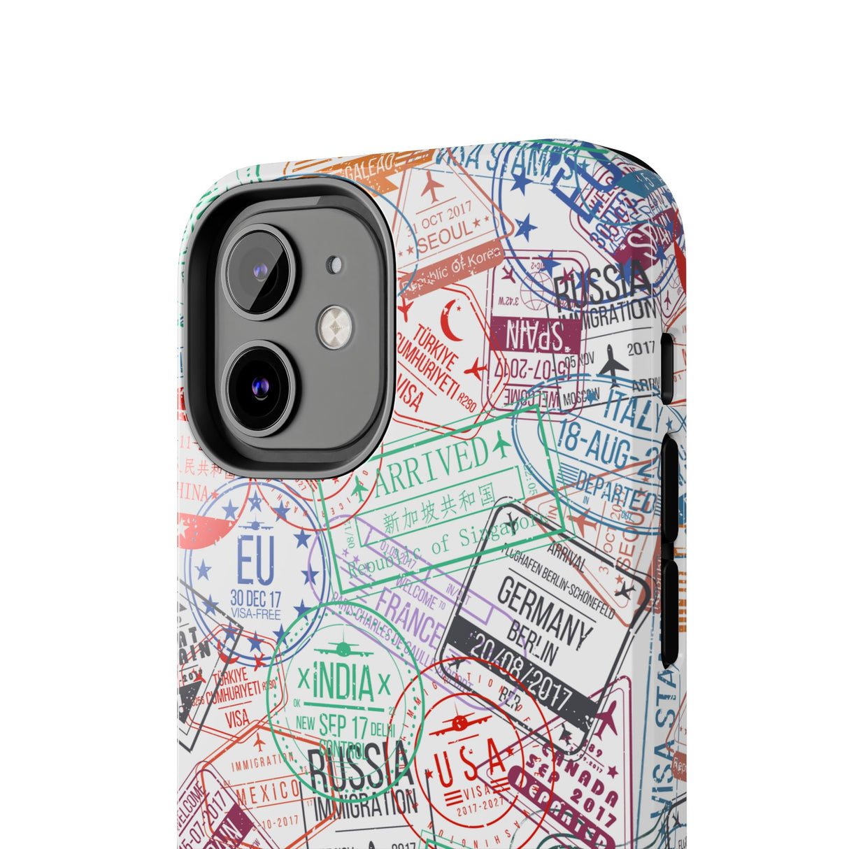STUBBIE Phone Case for Apple iPhone - Travel Stamp Stubbie