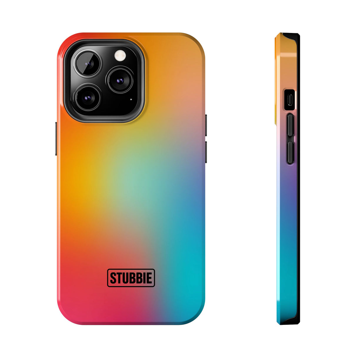 STUBBIE Phone Case for Apple iPhone - Rainbow Blue Stubbie