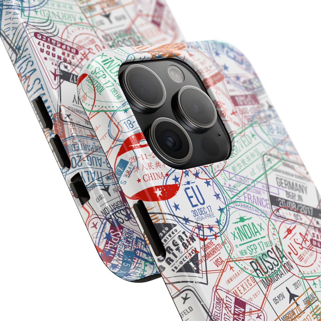 STUBBIE Phone Case for Apple iPhone - Travel Stamp Stubbie