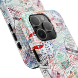 STUBBIE Phone Case for Apple iPhone - Travel Stamp Stubbie