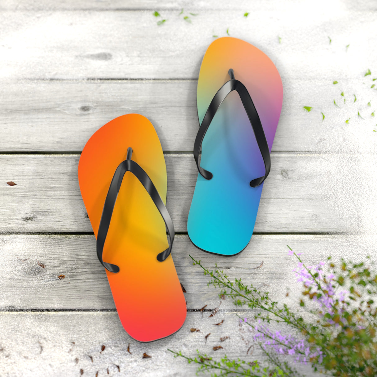 STUBBIE Flip Flops - Rainbow Blur STUBBIE