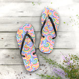 Pink Rainbow Flip Flops