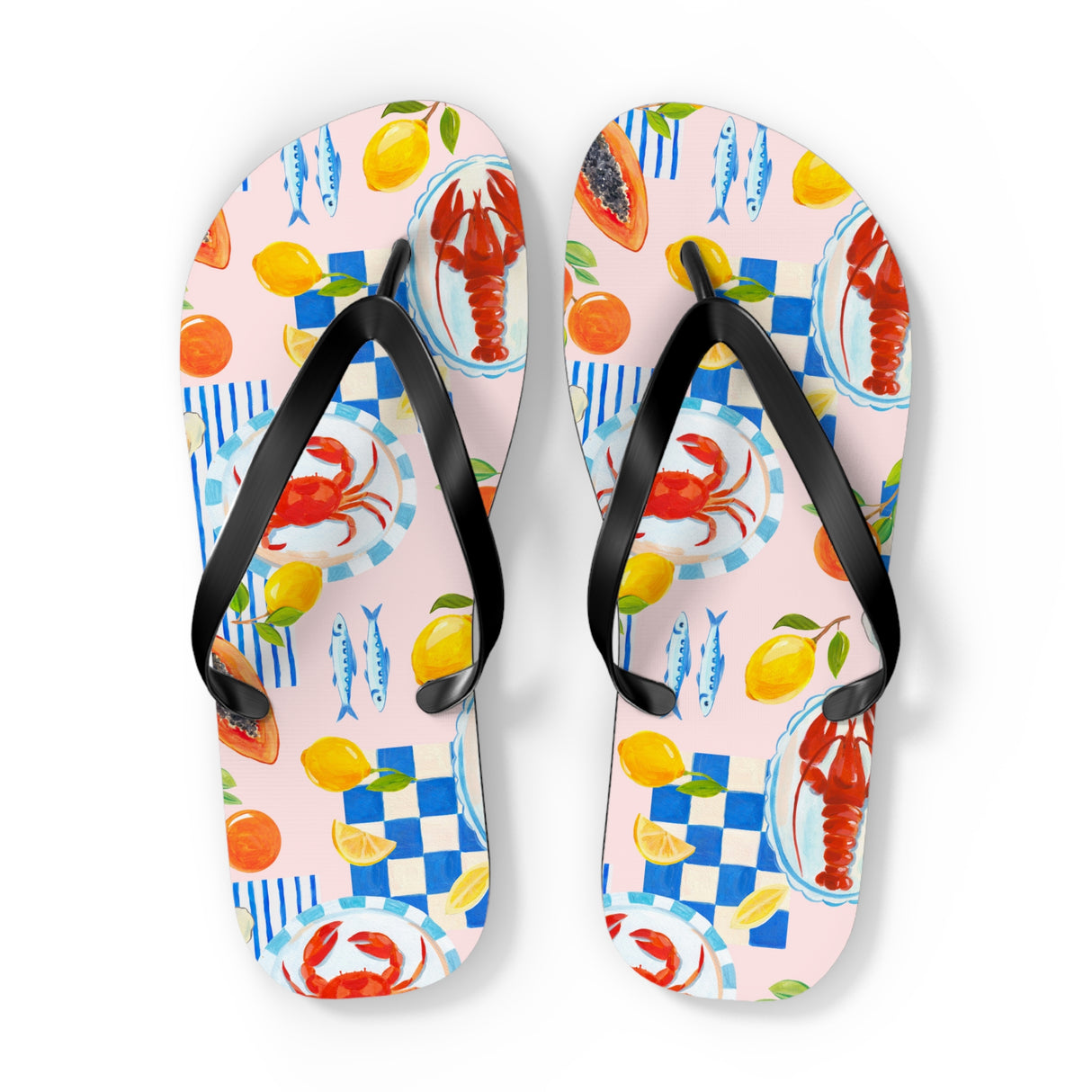 STUBBIE Flip Flops - Italian Summer Seafood STUBBIE