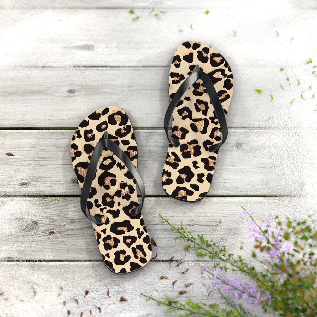 STUBBIE Leopard Print Flip Flops - Leopard STUBBIE