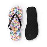 Pink Rainbow Flip Flops
