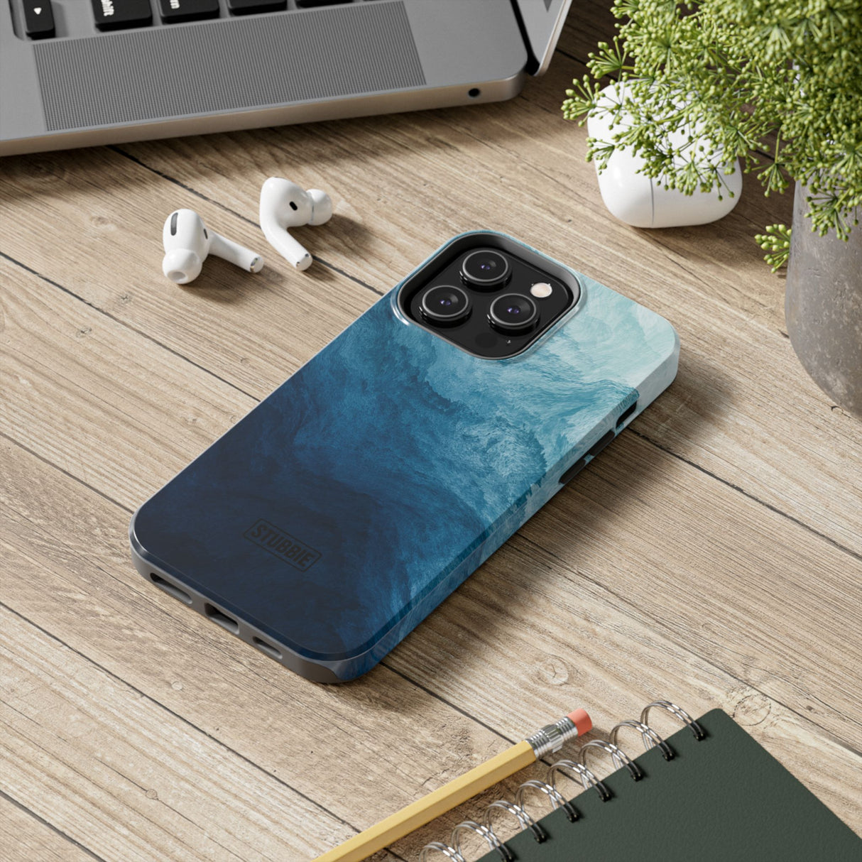 STUBBIE Phone Case for Apple iPhone - Blue Marble Phone Case