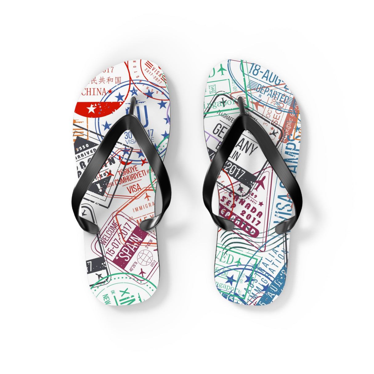 STUBBIE Flip Flops - Travel Stamp STUBBIE