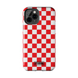 STUBBIE Phone Case for Apple iPhone - Red Checkered Phone Case