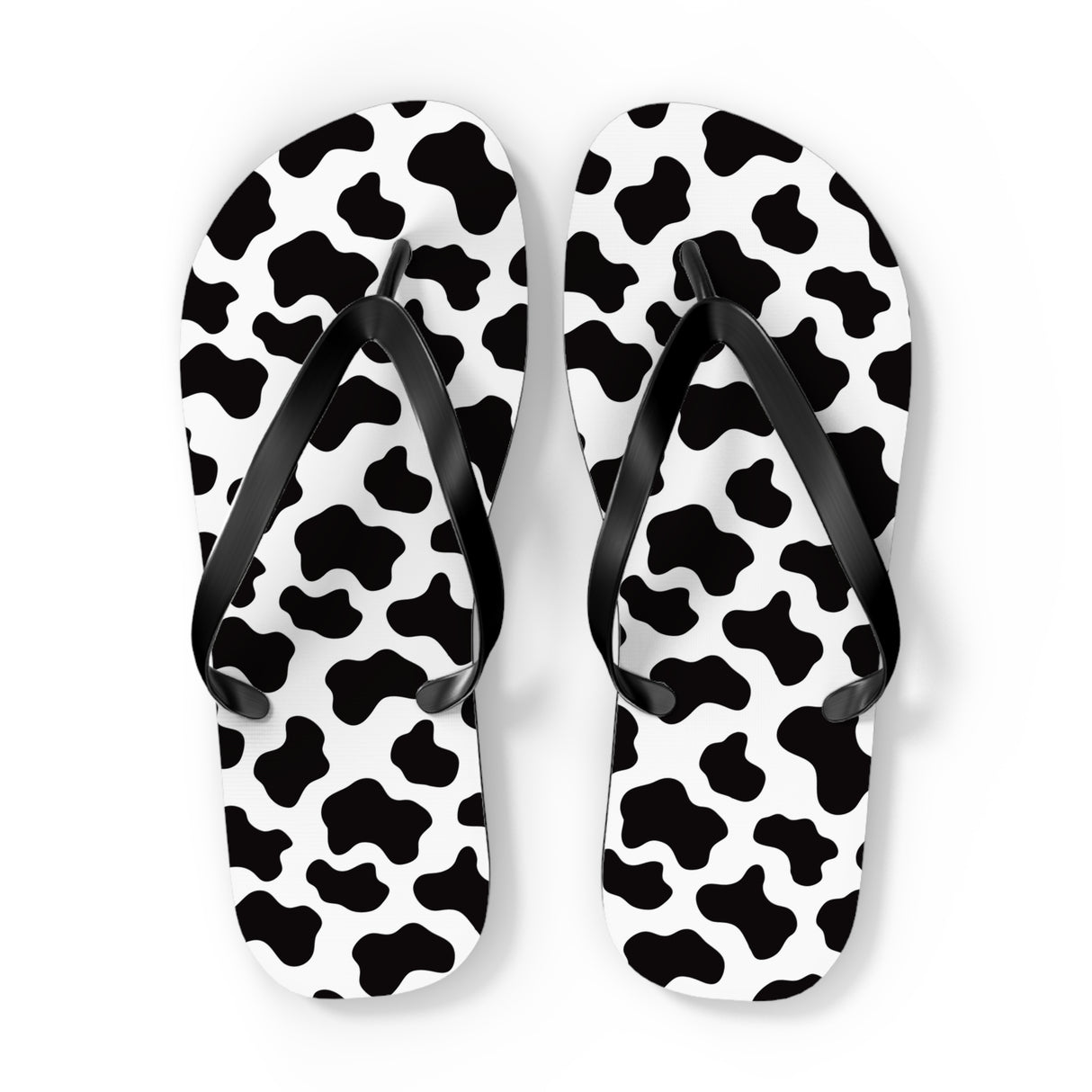 Cow Print Flip Flops