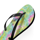 Green Tie Dye Flip Flops