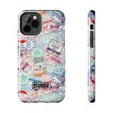 STUBBIE Phone Case for Apple iPhone - Travel Stamp Stubbie