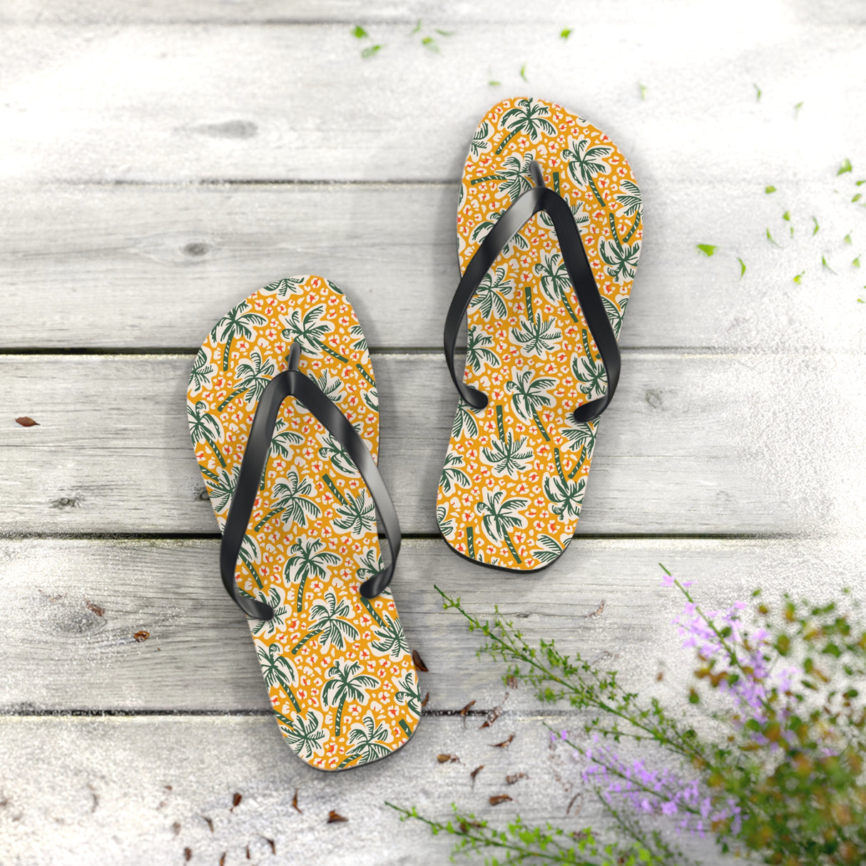 Palm Tree Flip Flops
