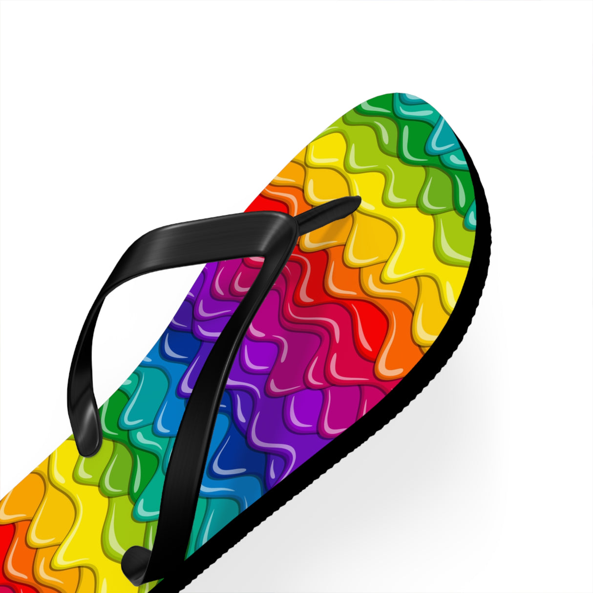 Dripping Rainbow Flip Flops