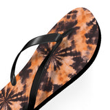 Orange Tie Dye Flip Flops