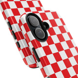 STUBBIE Phone Case for Apple iPhone - Red Checkered Phone Case