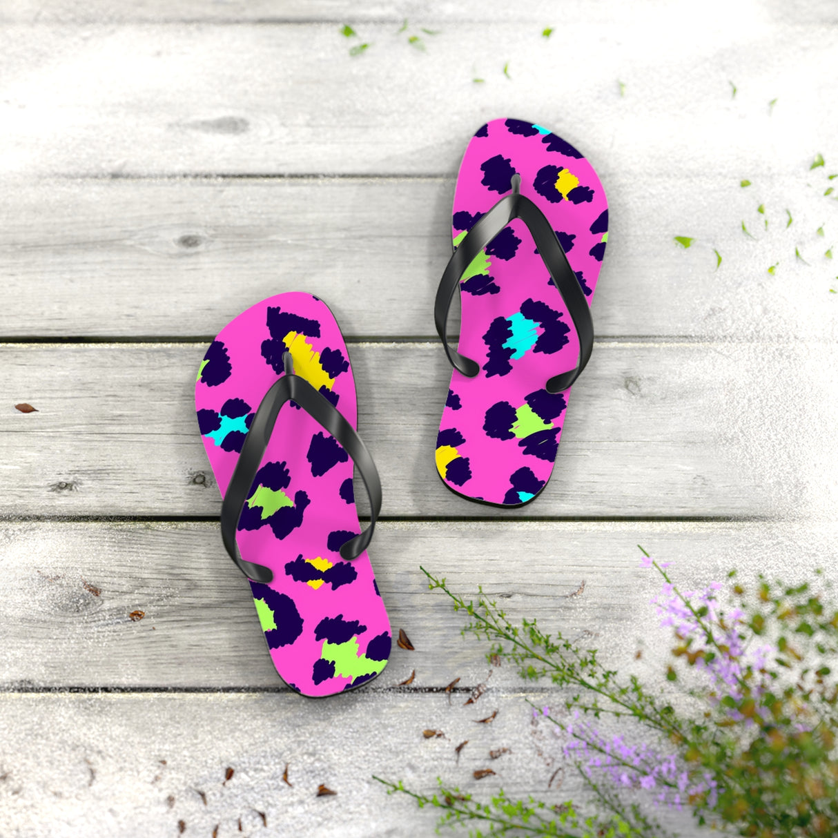 STUBBIE Flip Flops - Disco Leopard STUBBIE