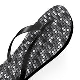Black Sequin Flip Flops