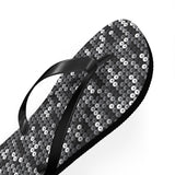 Black Sequin Flip Flops