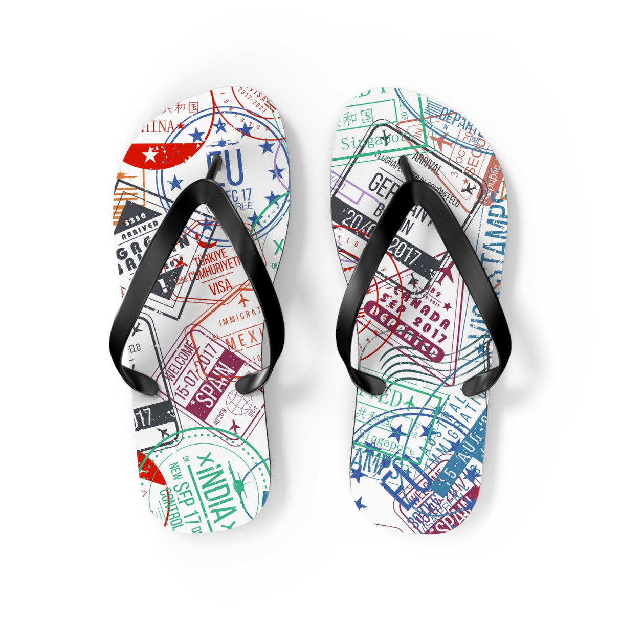 STUBBIE Flip Flops - Travel Stamp STUBBIE
