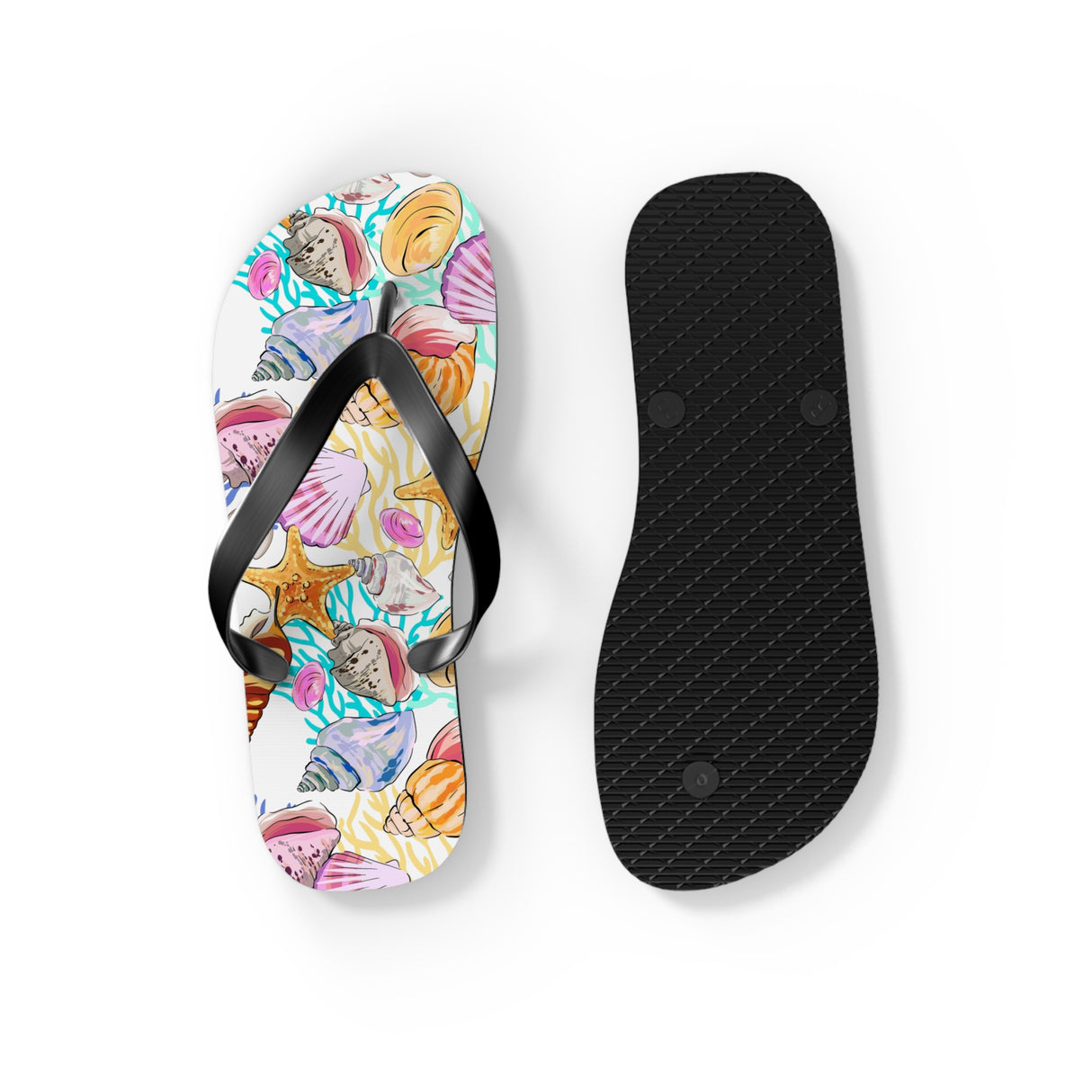 Flip Flops With Seashells