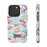 STUBBIE Phone Case for Apple iPhone - Travel Stamp Stubbie