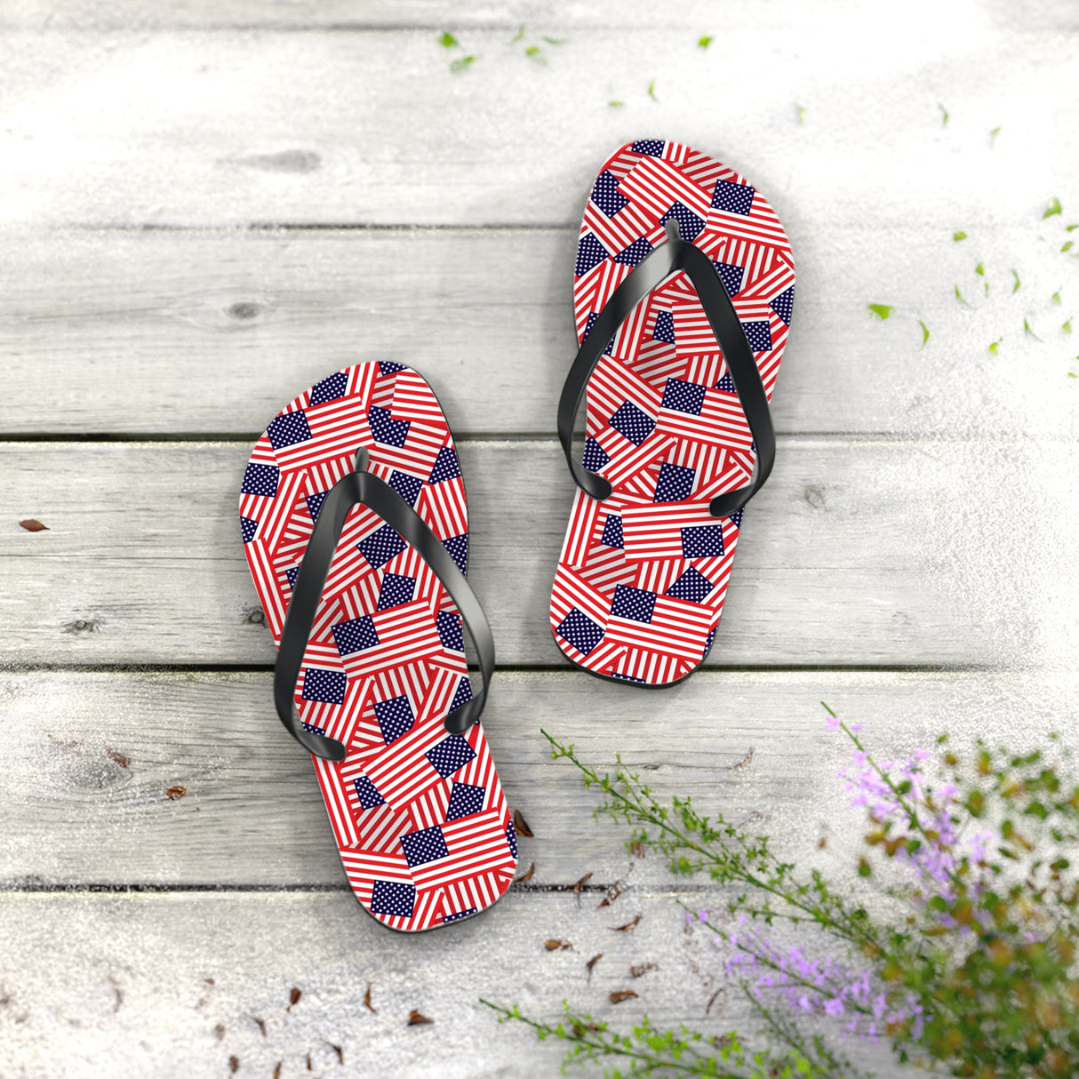 Mini American Flag Flip Flops