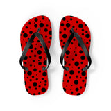 Black Polka Dot Flip Flops