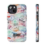 STUBBIE Phone Case for Apple iPhone - Travel Stamp Stubbie