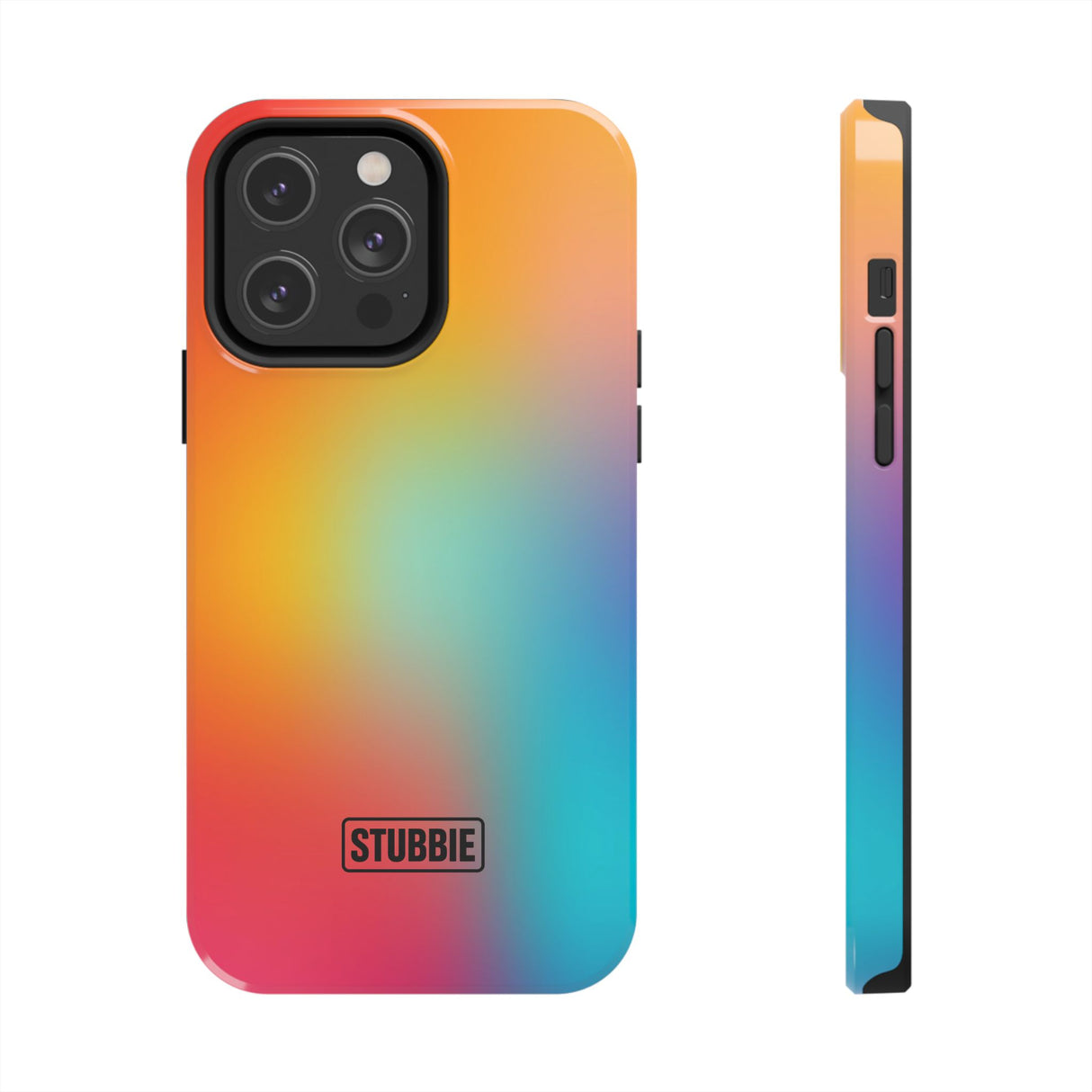 STUBBIE Phone Case for Apple iPhone - Rainbow Blue Stubbie
