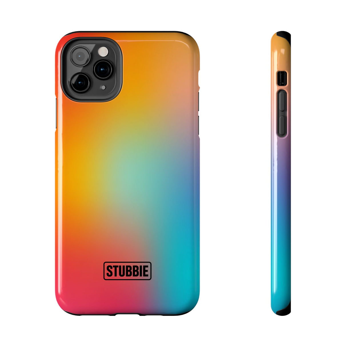 STUBBIE Phone Case for Apple iPhone - Rainbow Blue Stubbie