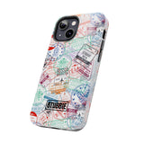 STUBBIE Phone Case for Apple iPhone - Travel Stamp Stubbie