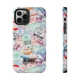 STUBBIE Phone Case for Apple iPhone - Travel Stamp Stubbie