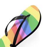 Bright Rainbow Flip Flops