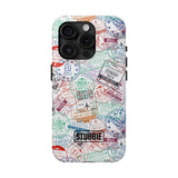 STUBBIE Phone Case for Apple iPhone - Travel Stamp Stubbie