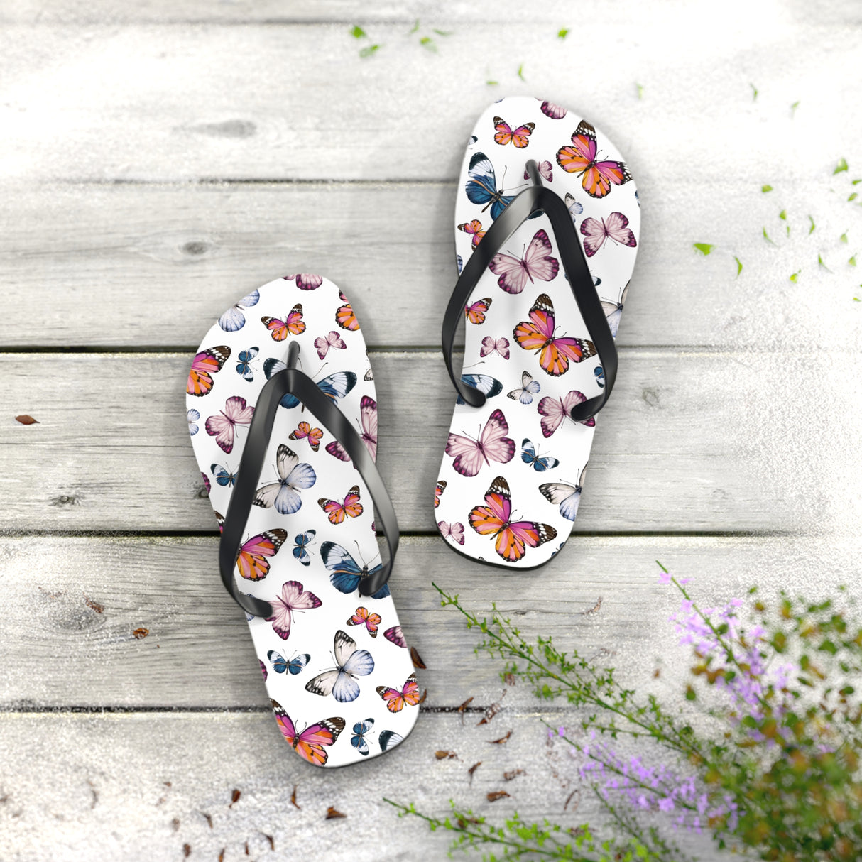 Butterfly Flip Flops