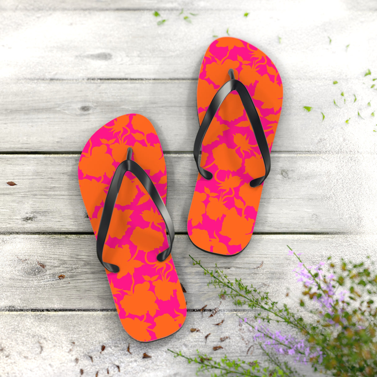 Fuchsia Flip Flops