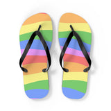 Bright Rainbow Flip Flops