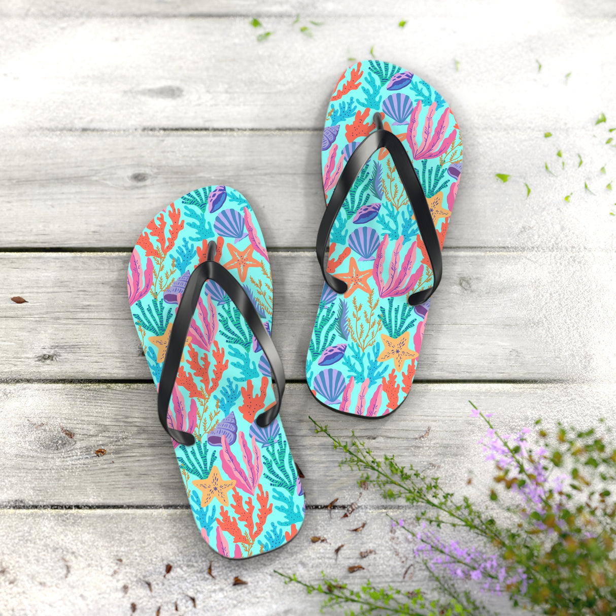 Coral Flip Flops